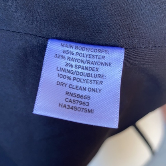 Halogen Black Double Breasted Mandarin Collar Jacket Blazer Women's Size M - Picture 7 of 7